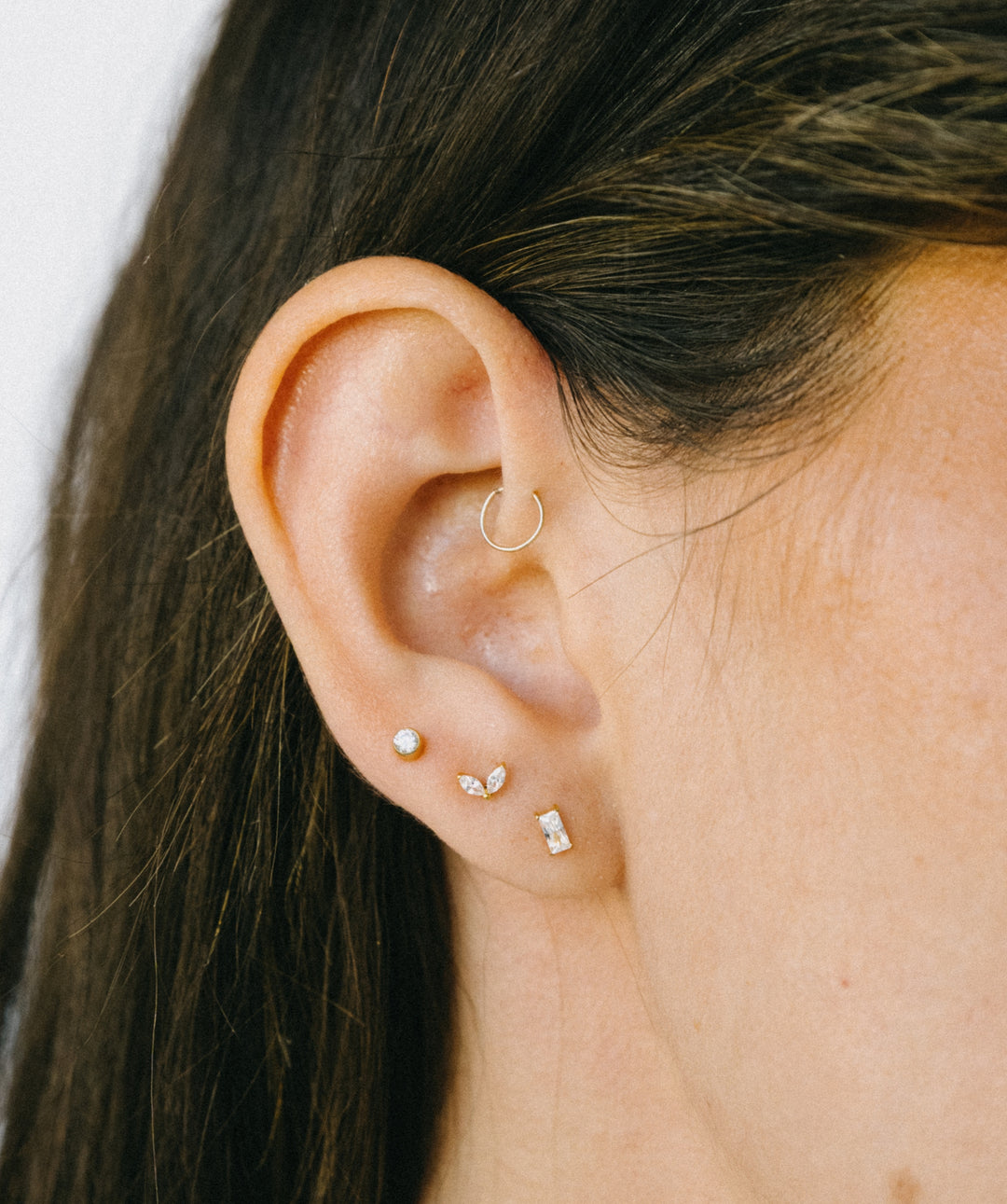 Duo Marquise Flat Back Stud