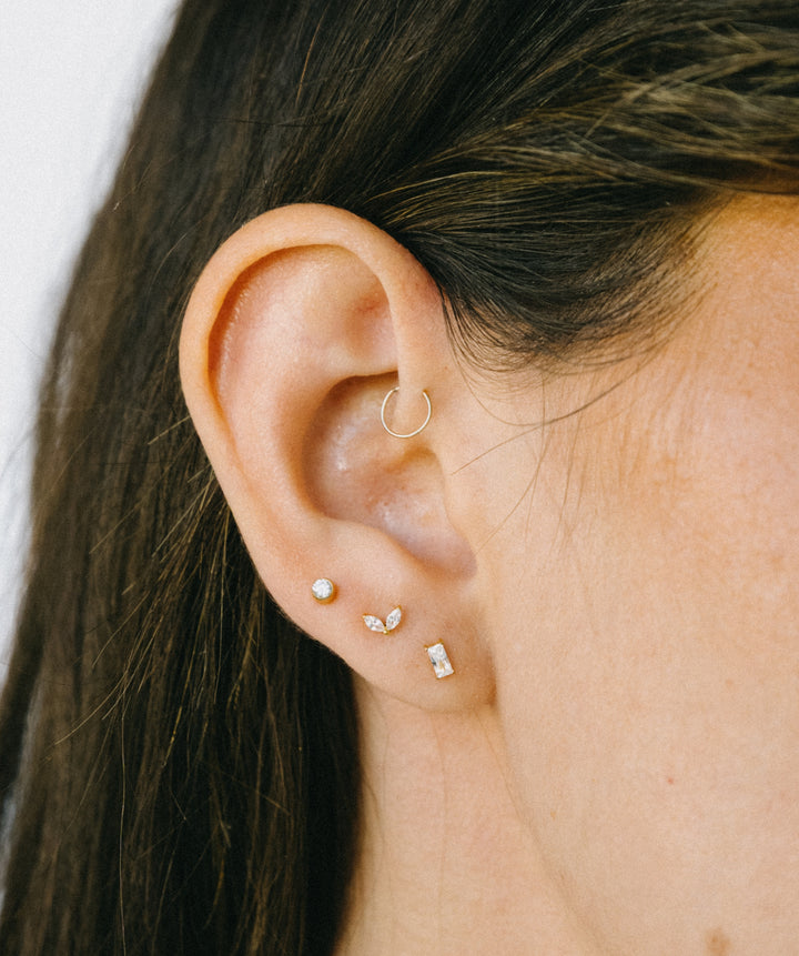 Duo Marquise Flat Back Stud