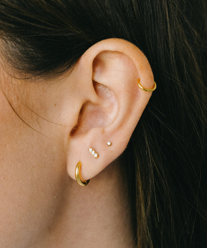 Solitaire CZ Flat Back Stud