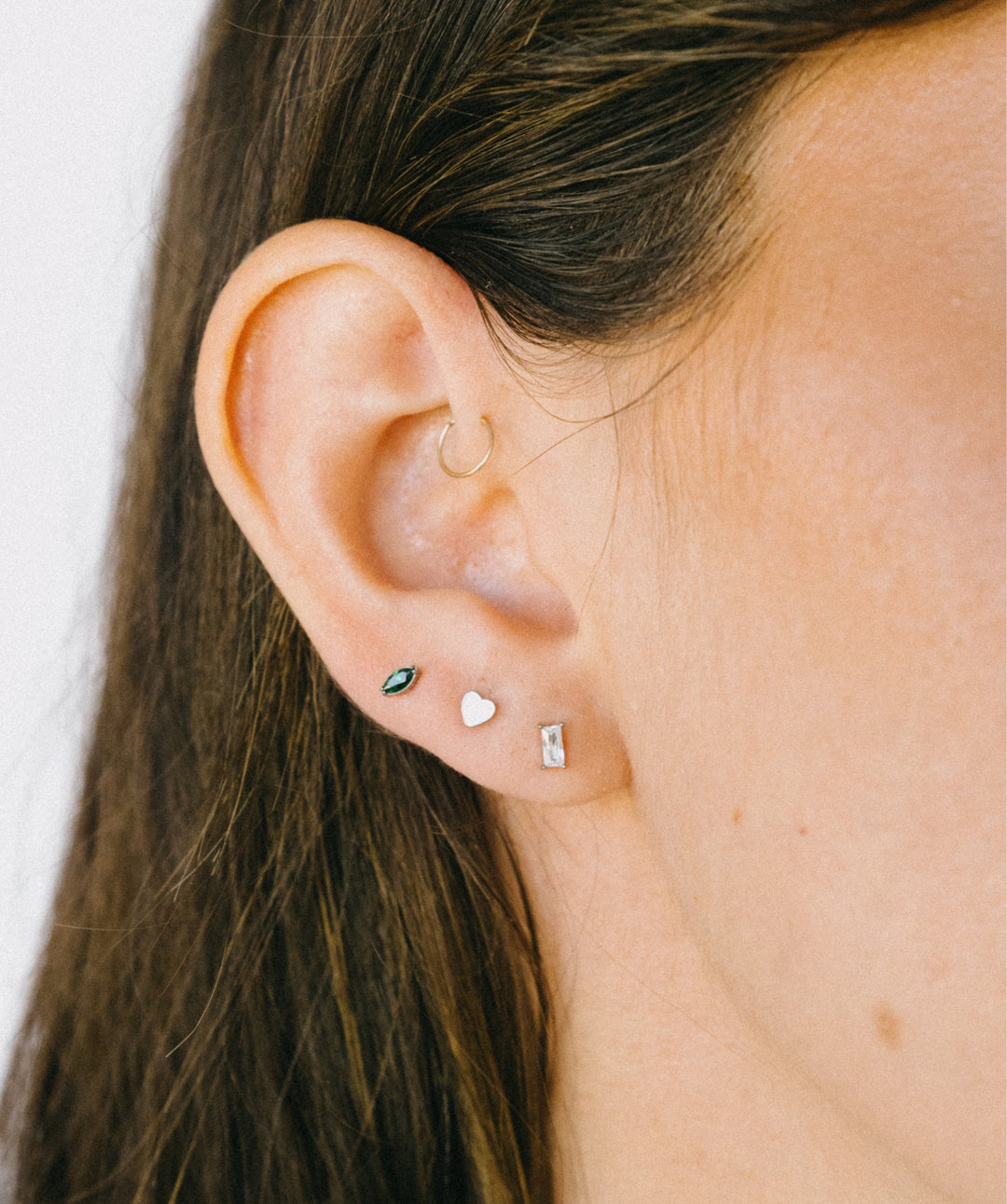 Heart Flat Back Stud