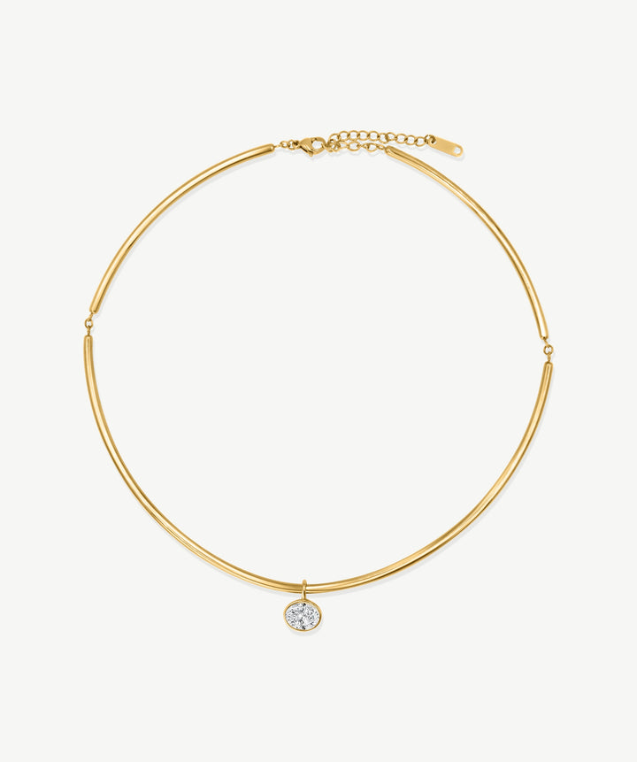 Arc Bezel Necklace
