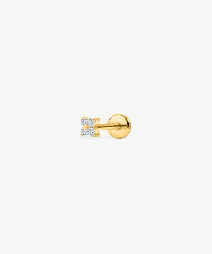 Clover CZ Flat Back Stud