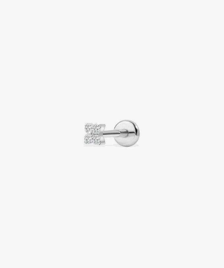 Clover CZ Flat Back Stud