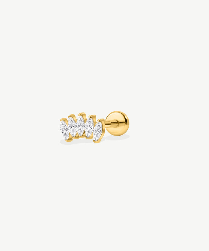 Crown Marquise Flat Back Stud