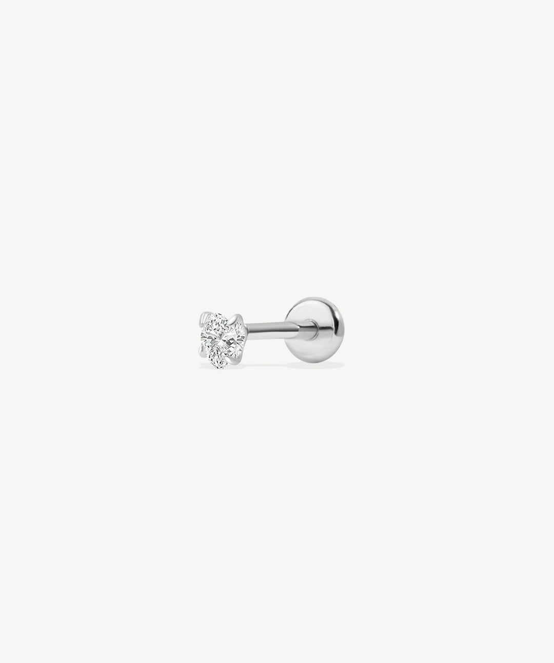 Crystal Heart Flat Back Stud