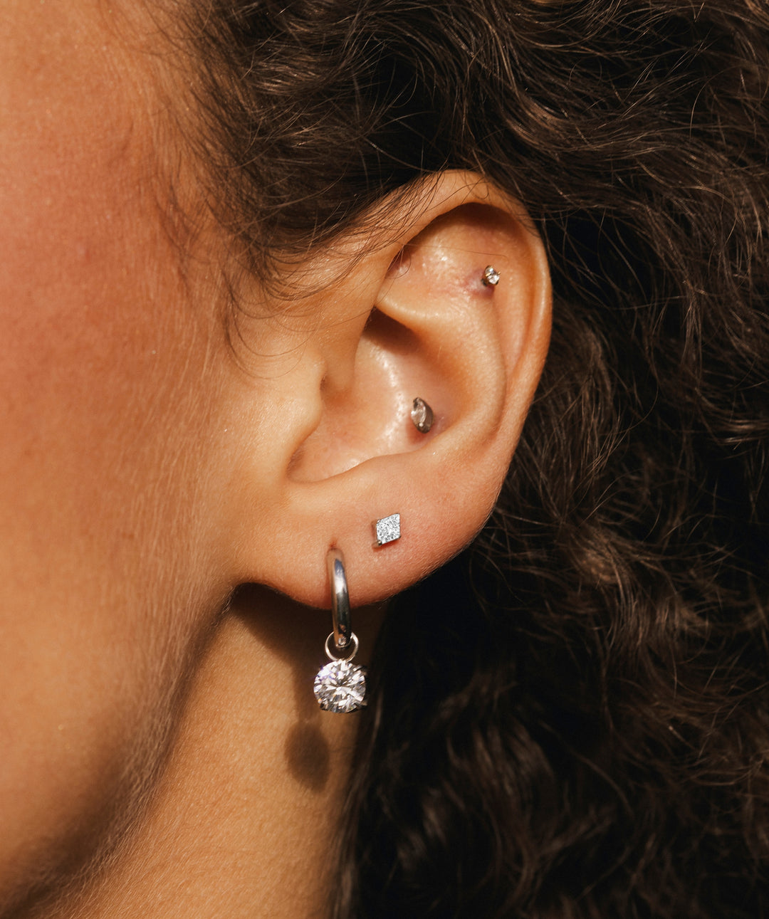 Diamond Shape Flat Back Stud