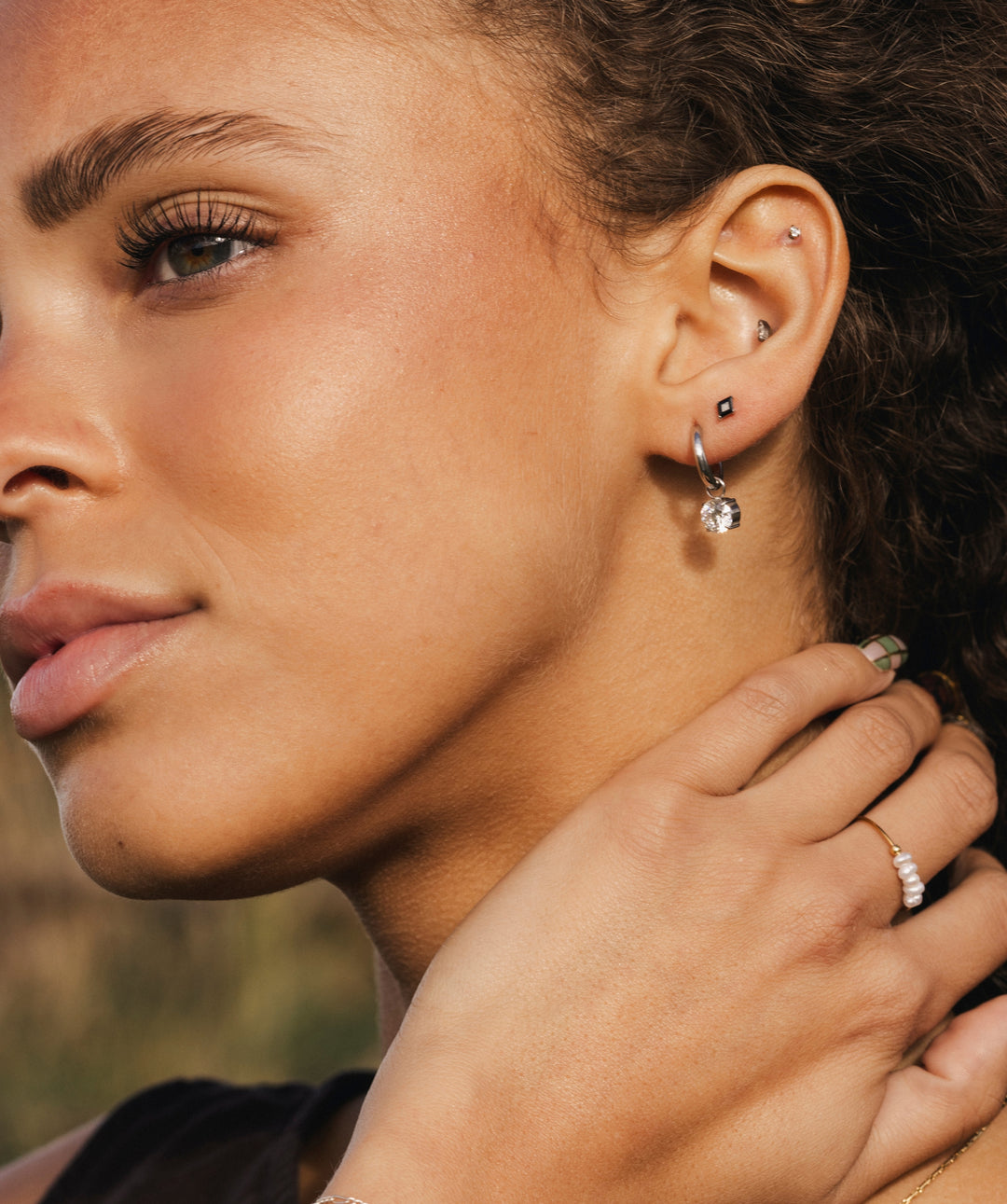Diamond Shape Flat Back Stud