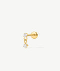 Duo Dangle Flat Back Stud