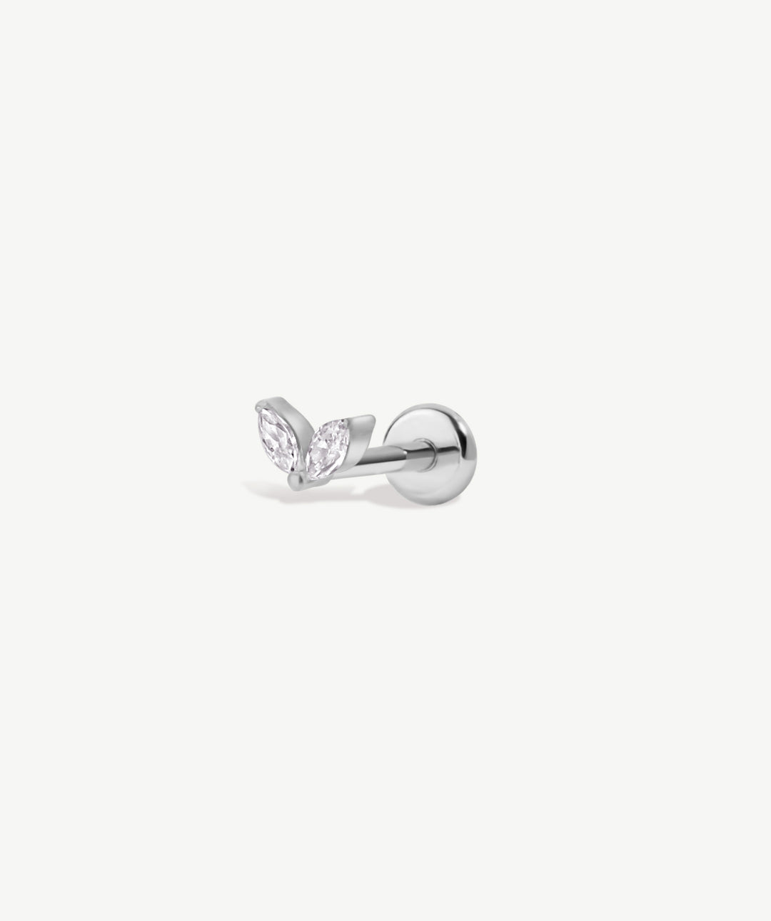 Duo Marquise Flat Back Stud