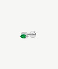 Emerald Aurora Flat Back Stud