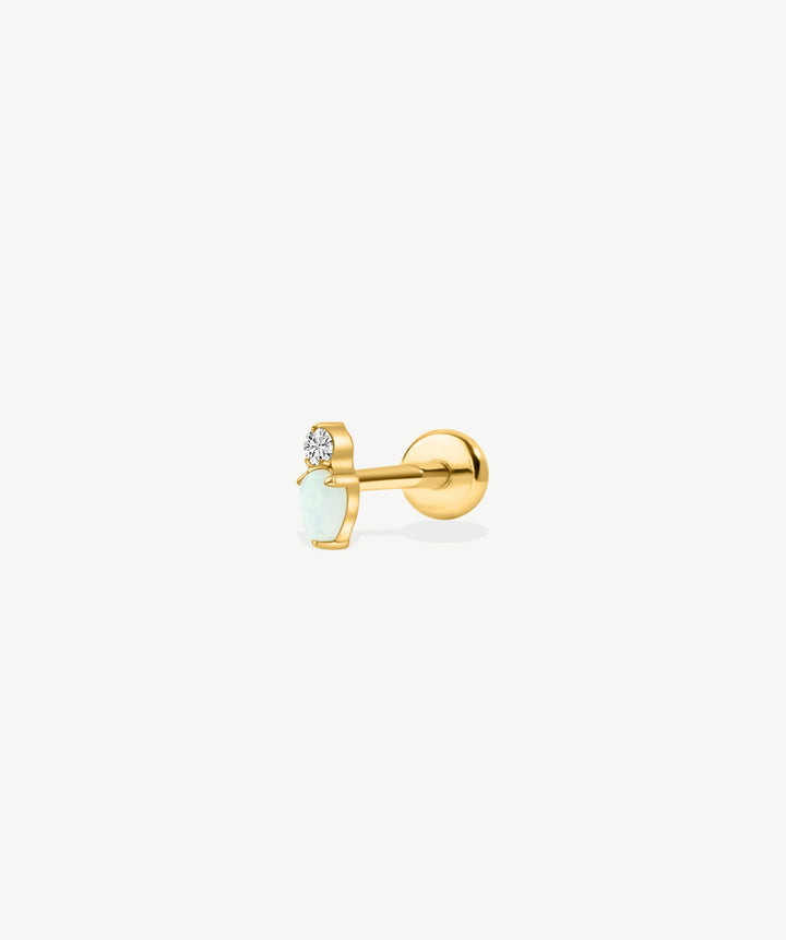 Glimmer Opal Flat Back Stud