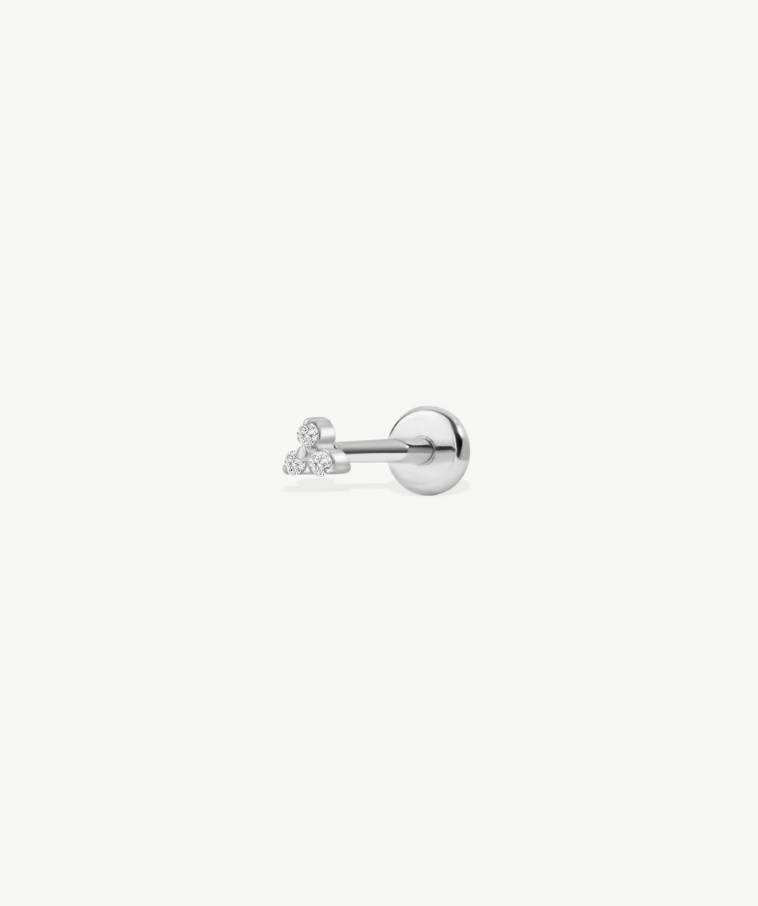 Mini Trio CZ Flat Back Stud