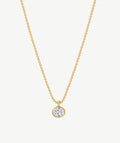 Oval Bezel Pendant Necklace