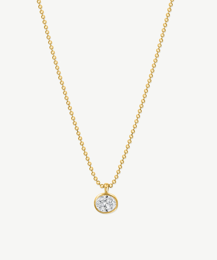 Oval Bezel Pendant Necklace