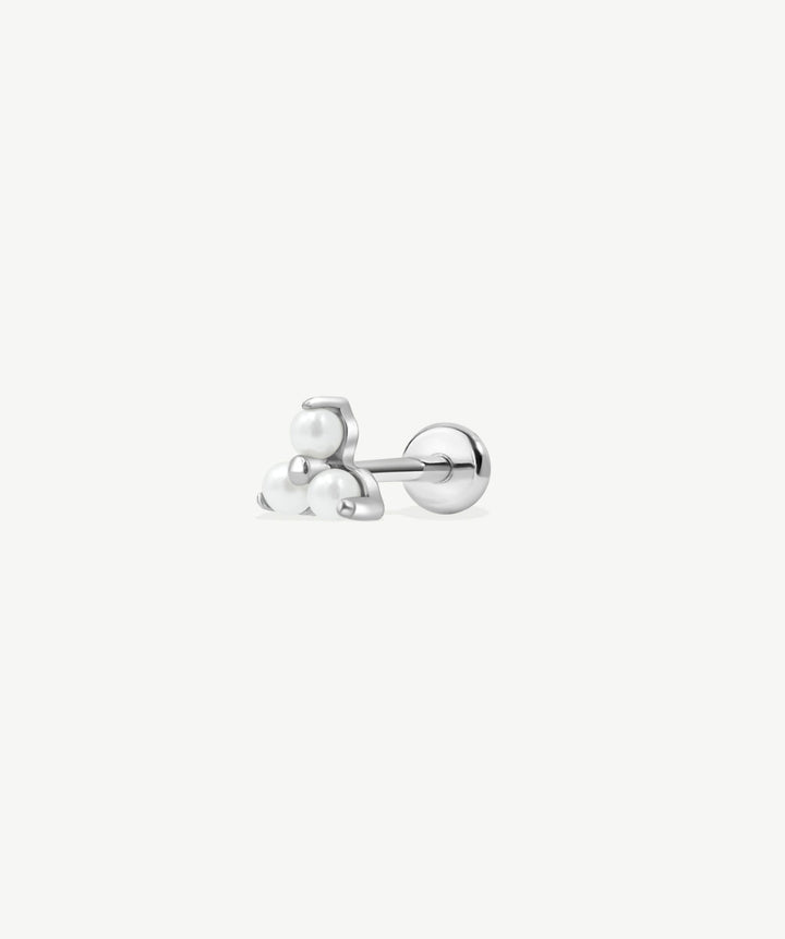 Pearl Cluster Flat Back Stud