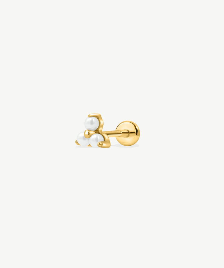 Pearl Cluster Flat Back Stud