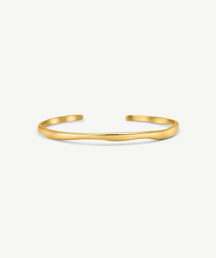 Slim Wavy Cuff Bracelet