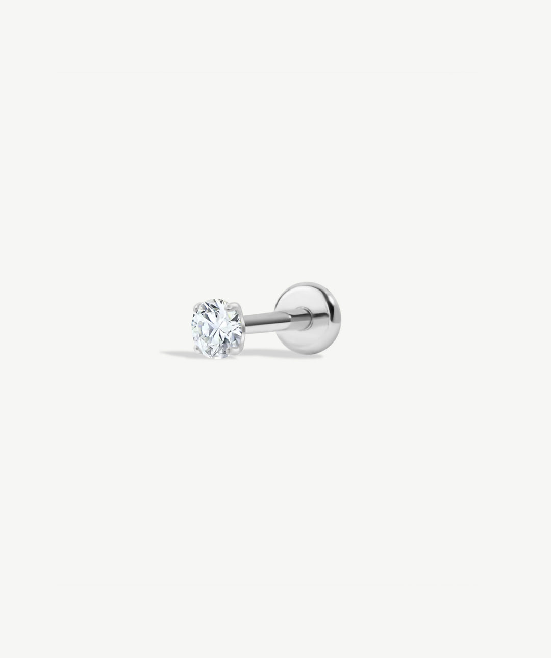 Solitaire CZ Flat Back Stud