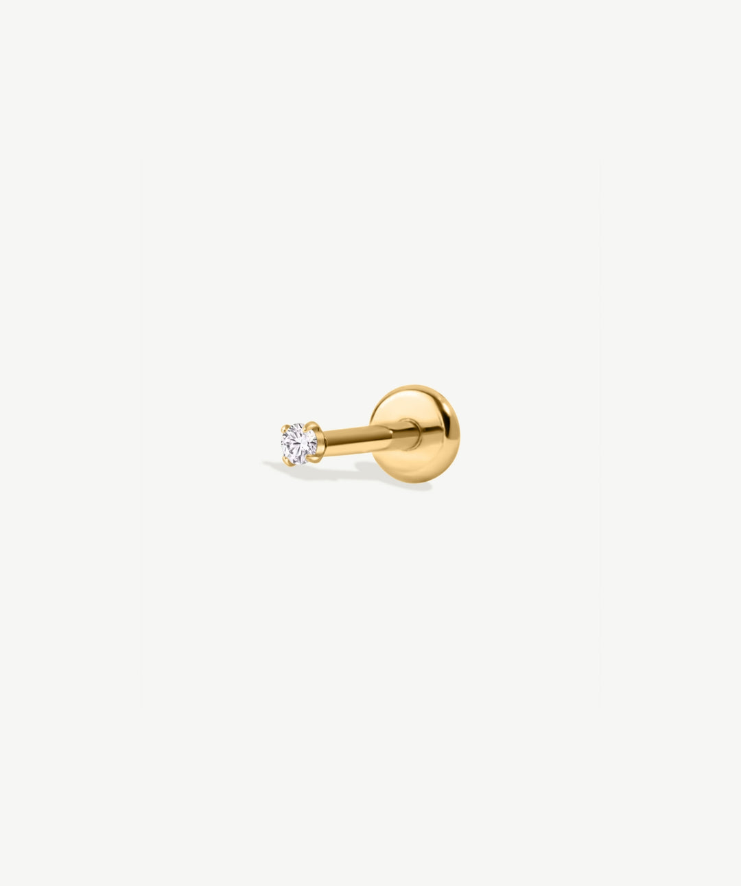 Solitaire CZ Flat Back Stud