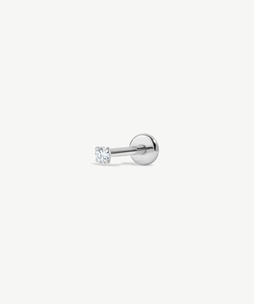 Solitaire CZ Flat Back Stud