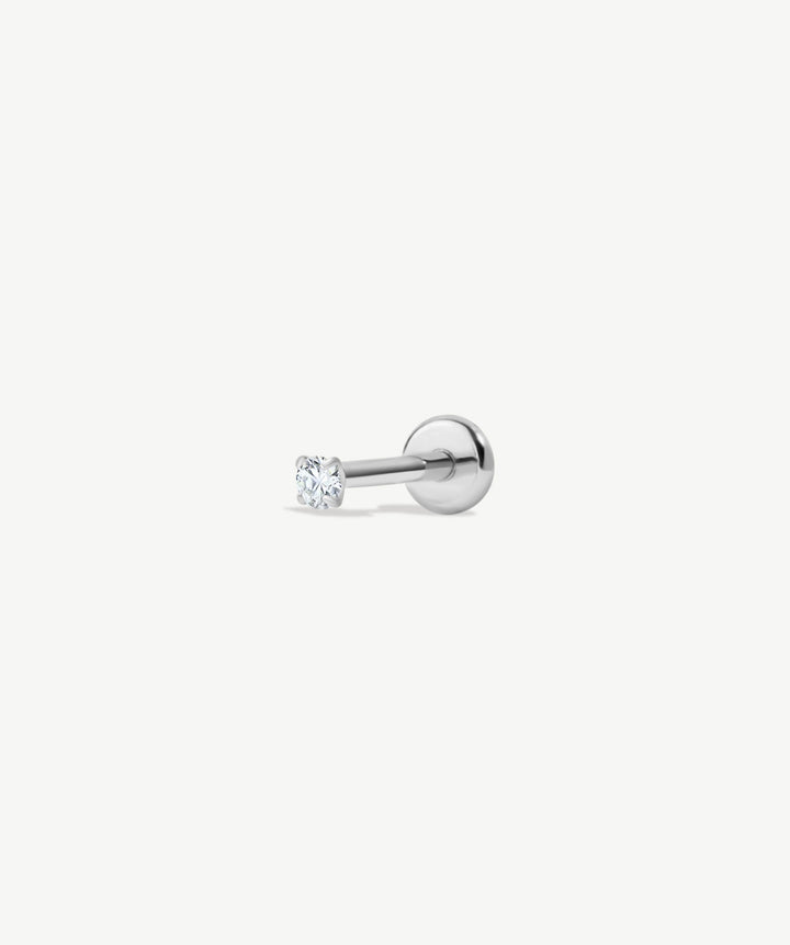 Solitaire CZ Flat Back Stud
