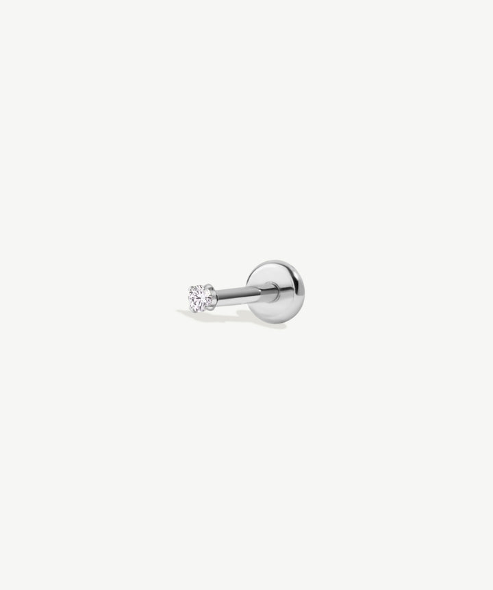 Solitaire CZ Flat Back Stud