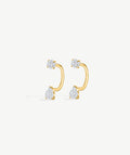 Teardrop Arc Hoop Earrings