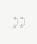 Teardrop Arc Hoop Earrings