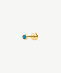 Turquoise Dot Flat Back Stud