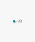 Turquoise Dot Flat Back Stud
