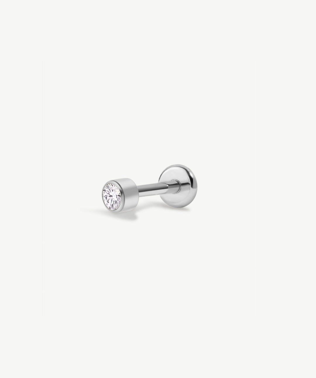 Bezel Solitaire Flat Back Stud