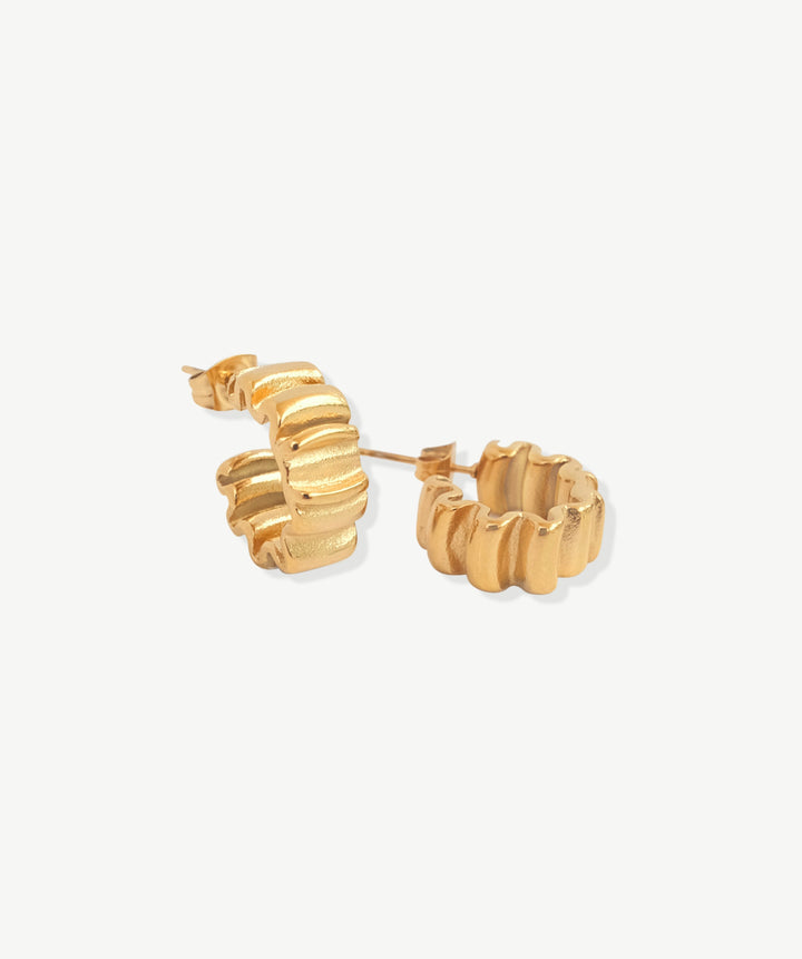 Crinkle Hoop Earrings