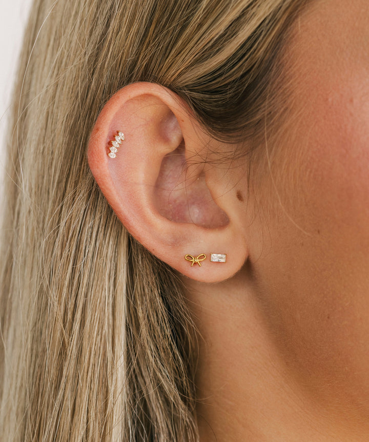 Crown Marquise Flat Back Stud