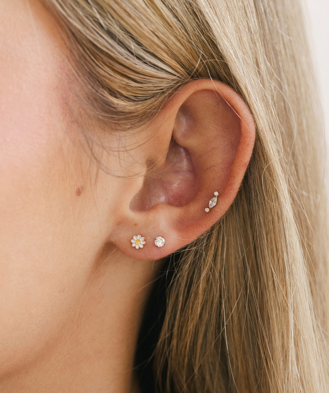 Daisy Flat Back Stud