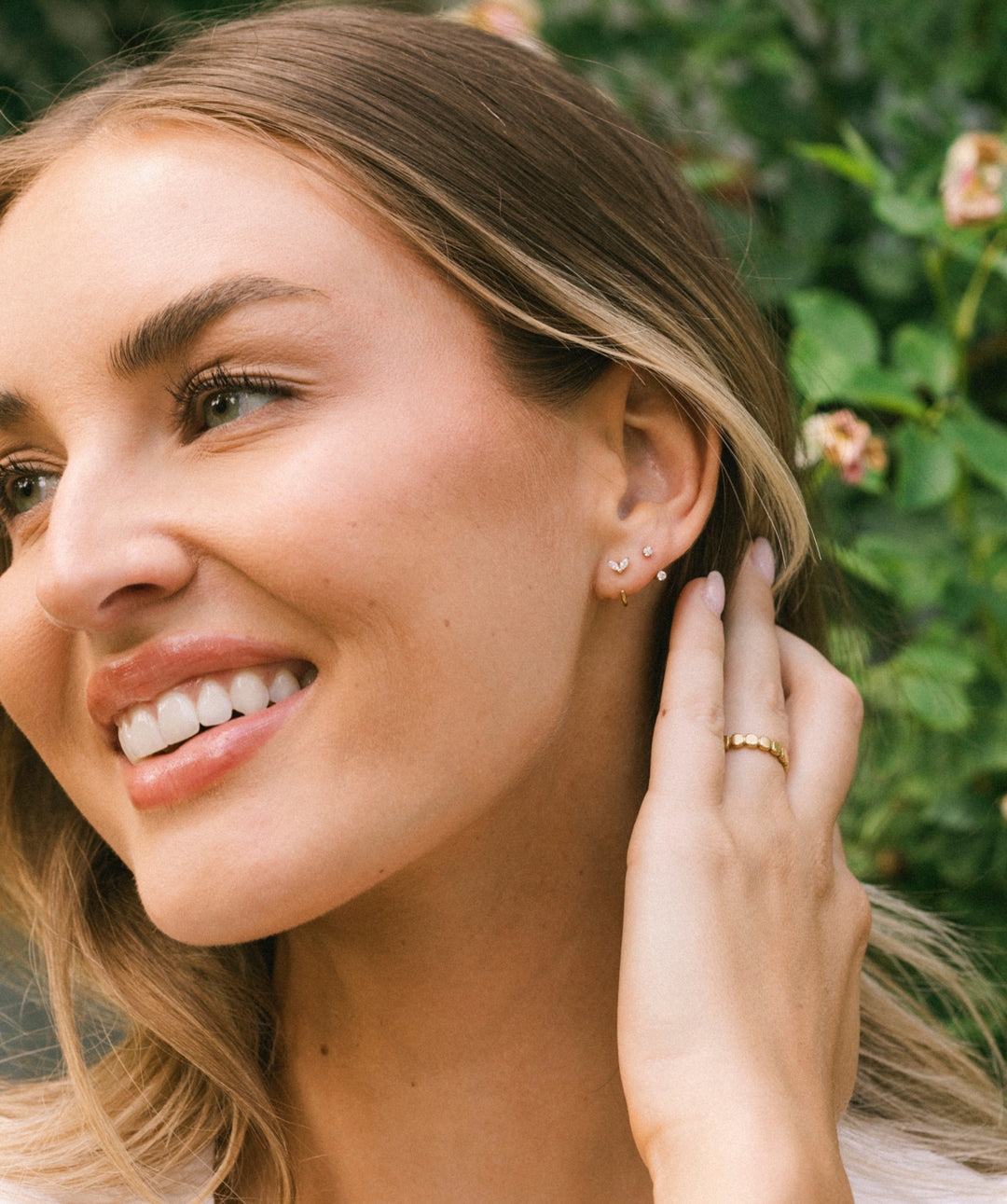 Duo Marquise Open Hoop Earrings