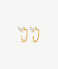 Duo Marquise Open Hoop Earrings