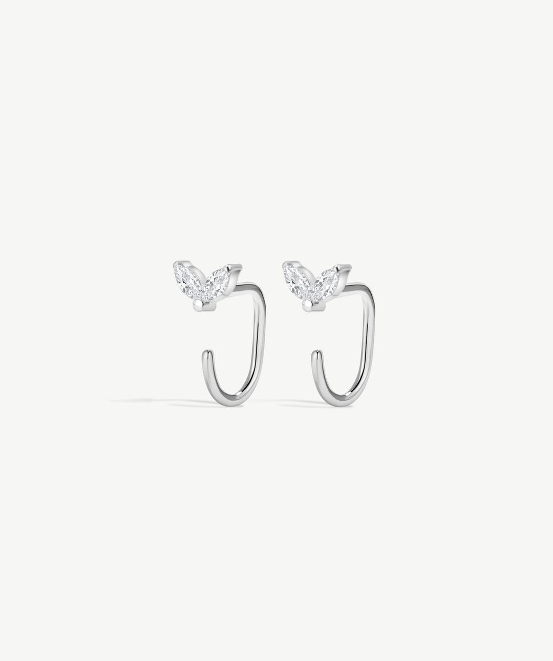 Duo Marquise Open Hoop Earrings