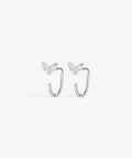 Duo Marquise Open Hoop Earrings