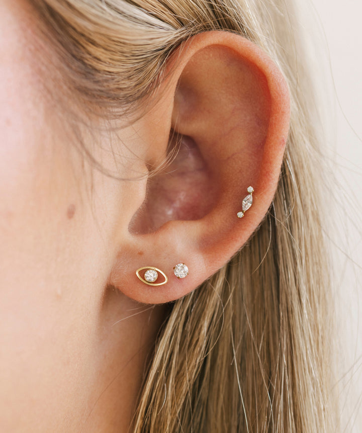 Evil Eye Flat Back Stud