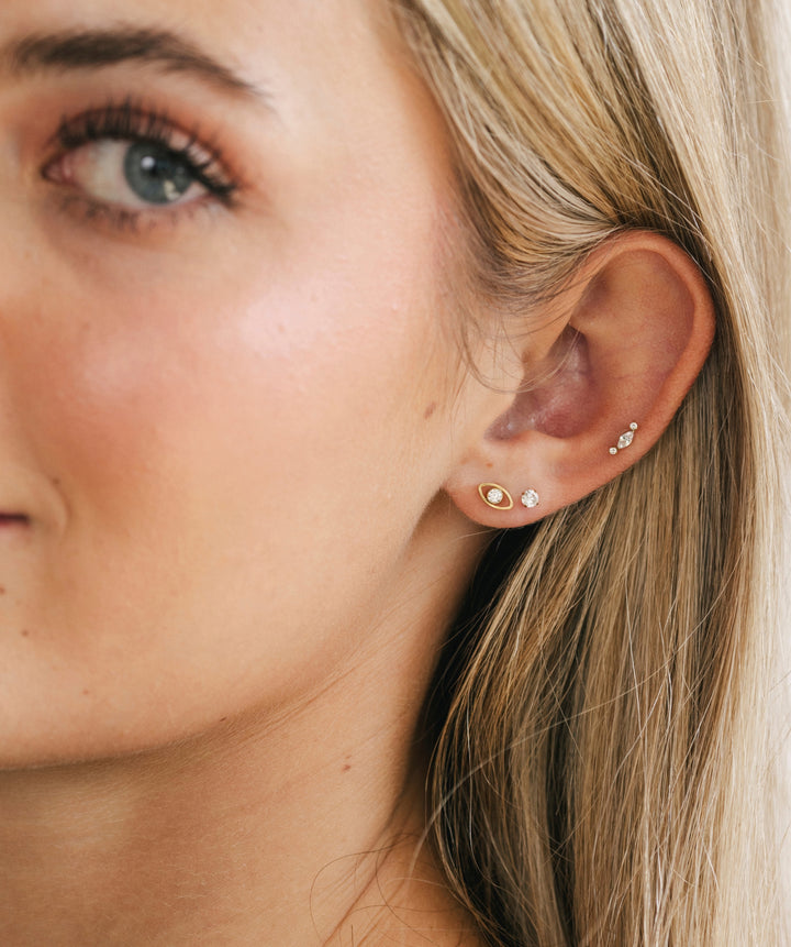 Evil Eye Flat Back Stud