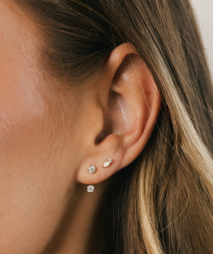 Glimmer Opal Flat Back Stud