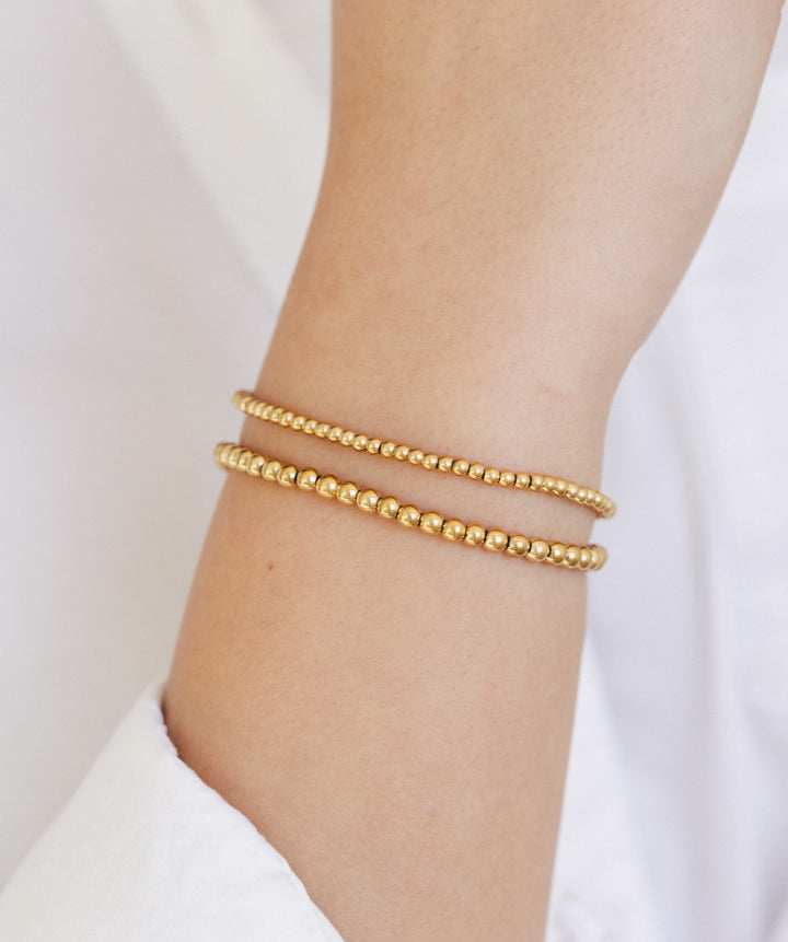 Gold Beaded Bracelet Bundle