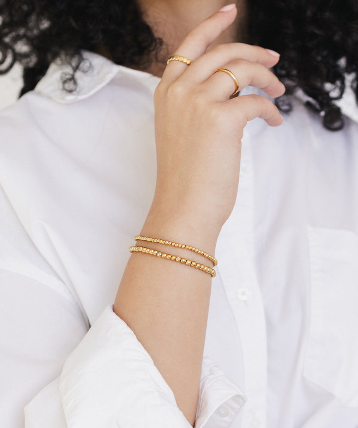 Gold Beaded Bracelet Bundle