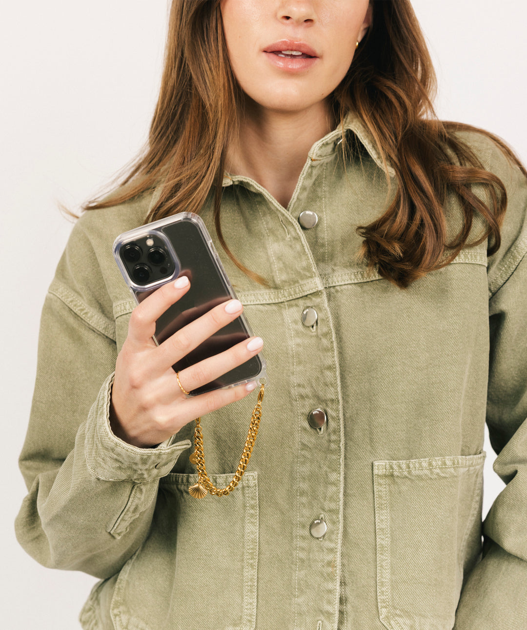 Gold Charm Phone Chain