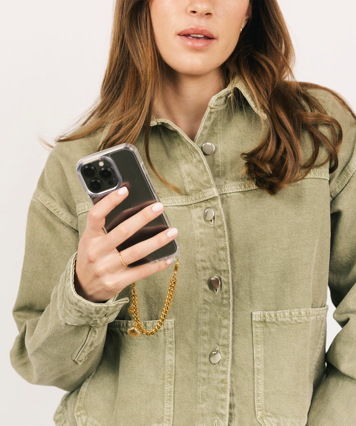 Gold Charm Phone Chain