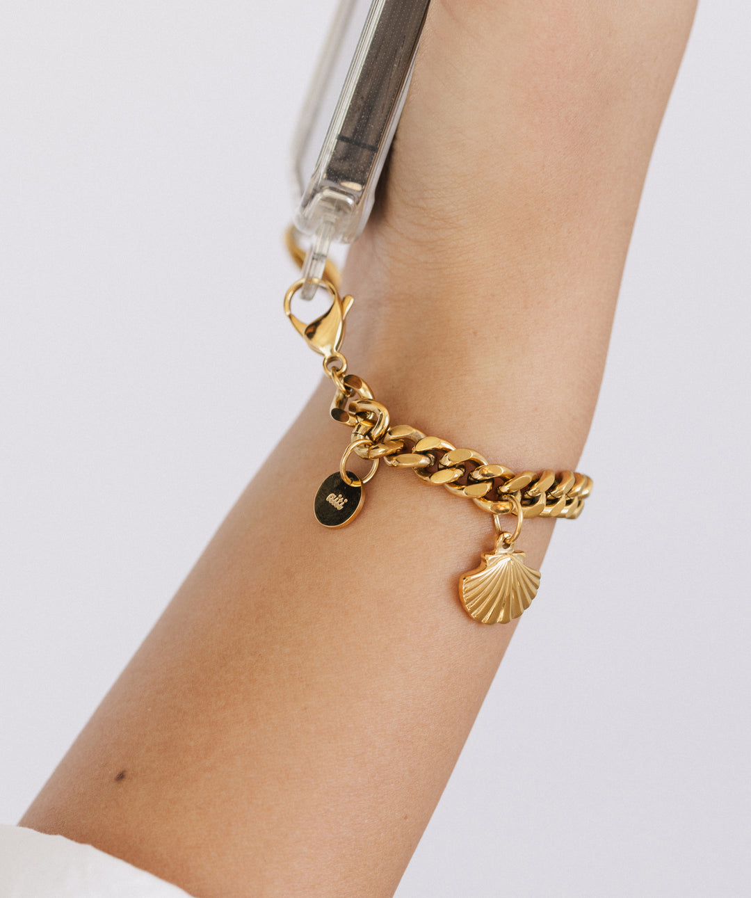 Gold Charm Wristlet