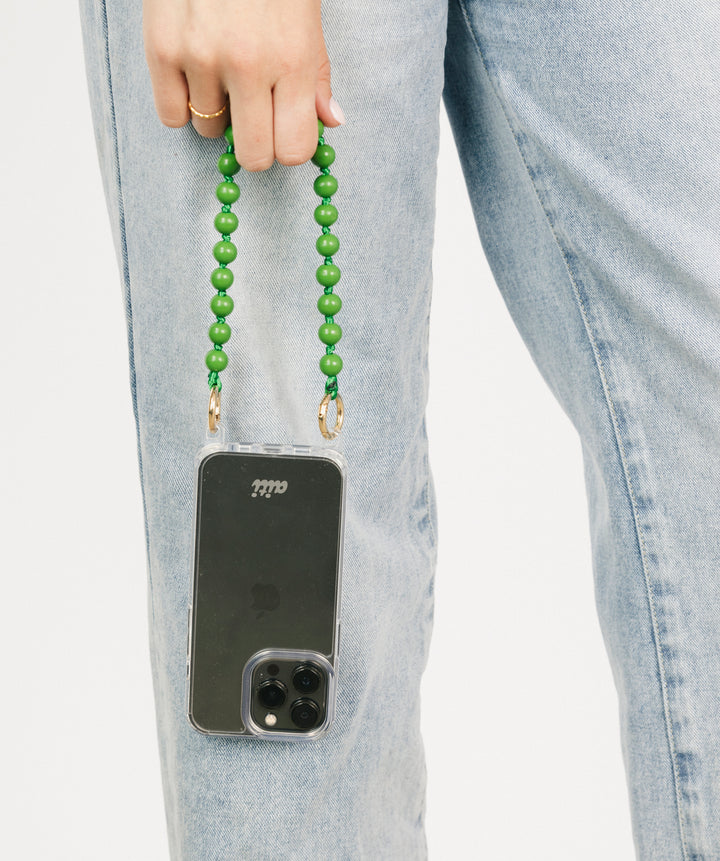 Green Wood Phone Chain