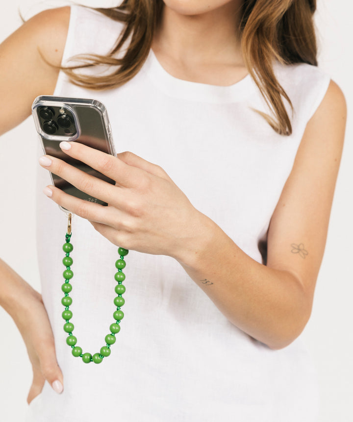 Green Wood Phone Chain