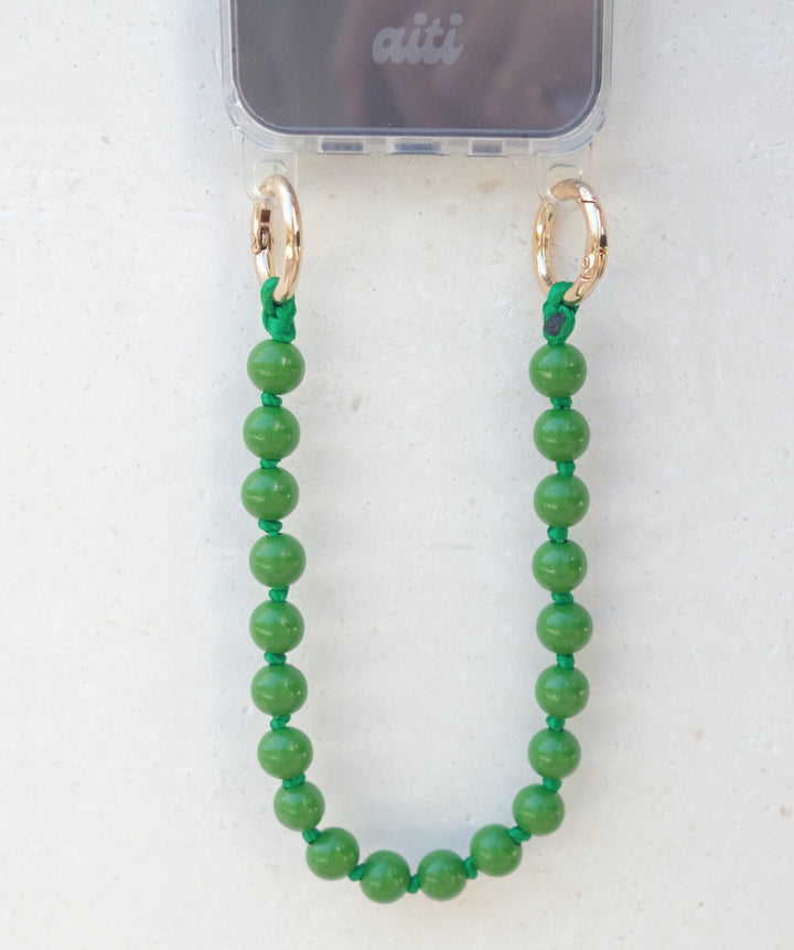 Green Wood Phone Chain
