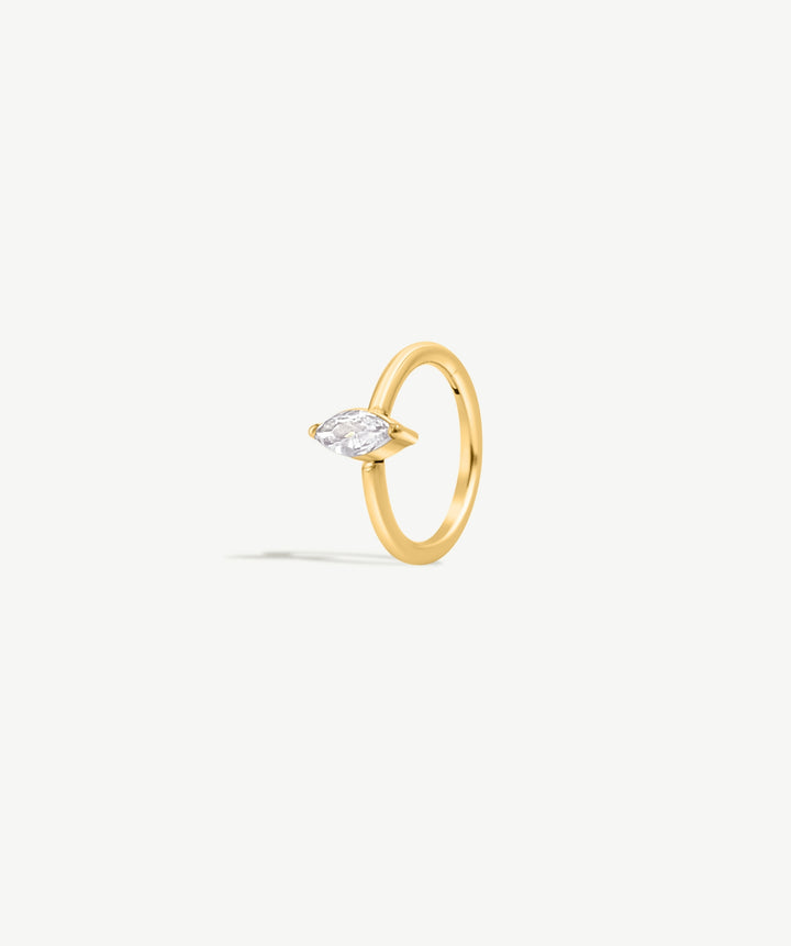 Marquise Clicker Hoop Earrings